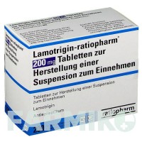 ЛАМОТРИДЖИН (LAMOTRIGIN) 200 мг таблетки 200 шт - Ламотриджин RATIOPHARM