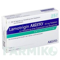 ЛАМОТРИДЖИН (LAMOTRIGIN) 25 мг таблетки 50 шт - Ламотриджин ARISTO PHARMA