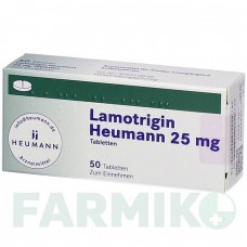 ЛАМОТРИДЖИН (LAMOTRIGIN) 25 мг таблетки 50 шт - Ламотриджин HEUMANN PHARMA