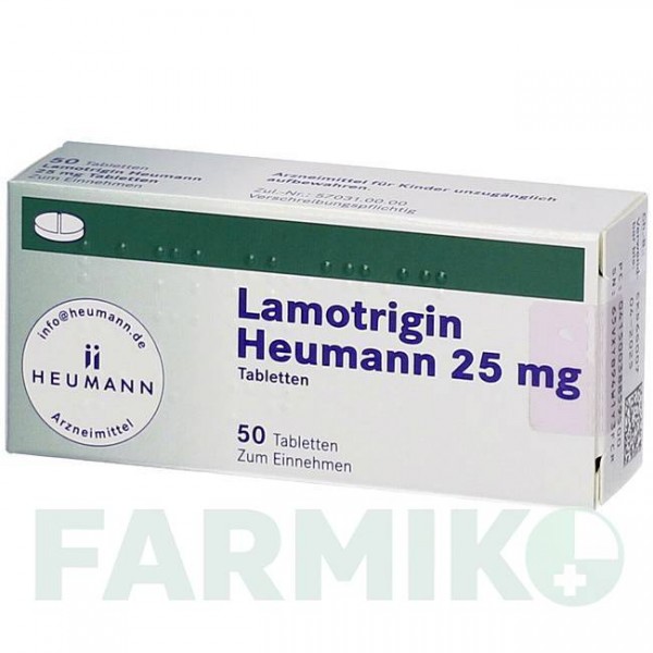 ЛАМОТРИДЖИН (LAMOTRIGIN) 25 мг таблетки 50 шт - Ламотриджин HEUMANN PHARMA