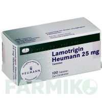 ЛАМОТРИДЖИН (LAMOTRIGIN) 25 мг таблетки 100 шт - Ламотриджин HEUMANN PHARMA