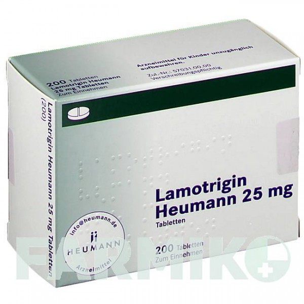 ЛАМОТРИДЖИН (LAMOTRIGIN) 25 мг таблетки 200 шт - Ламотриджин HEUMANN PHARMA
