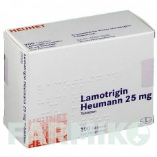 ЛАМОТРИДЖИН (LAMOTRIGIN) 25 мг таблетки 200 шт - Ламотриджин HEUNET PHARMA