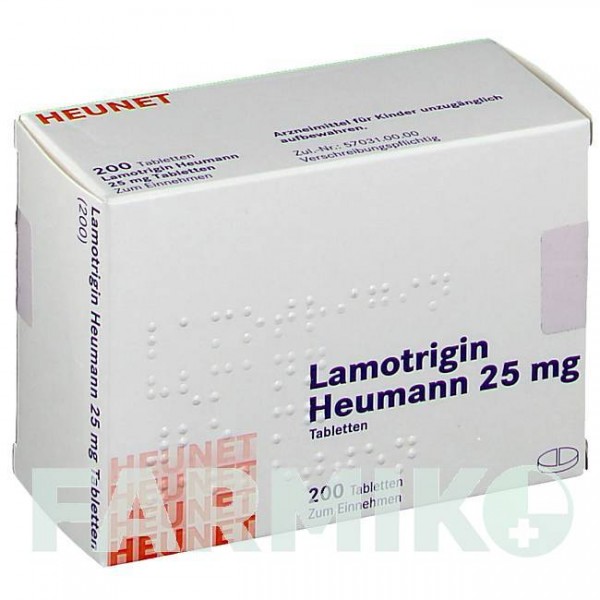 ЛАМОТРИДЖИН (LAMOTRIGIN) 25 мг таблетки 200 шт - Ламотриджин HEUNET PHARMA