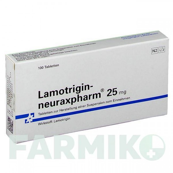 ЛАМОТРИДЖИН (LAMOTRIGIN) 25 мг таблетки 100 шт - Ламотриджин NEURAXPHARM