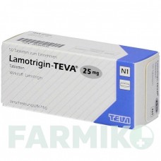 ЛАМОТРИДЖИН (LAMOTRIGIN) 25 мг таблетки 50 шт - Ламотриджин TEVA