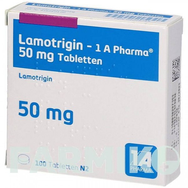 ЛАМОТРИДЖИН (LAMOTRIGIN) 50 мг таблетки 100 шт - Ламотриджин 1 A PHARMA