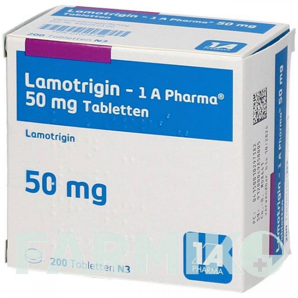 ЛАМОТРИДЖИН (LAMOTRIGIN) 50 мг таблетки 200 шт - Ламотриджин 1 A PHARMA