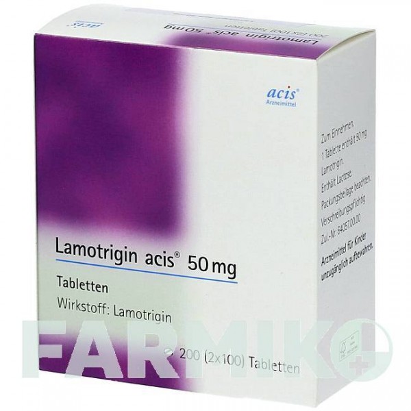 ЛАМОТРИДЖИН (LAMOTRIGIN) 50 мг таблетки 200 шт - Ламотриджин ACIS