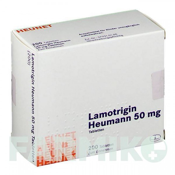 ЛАМОТРИДЖИН (LAMOTRIGIN) 50 мг таблетки 200 шт - Ламотриджин HEUNET PHARMA