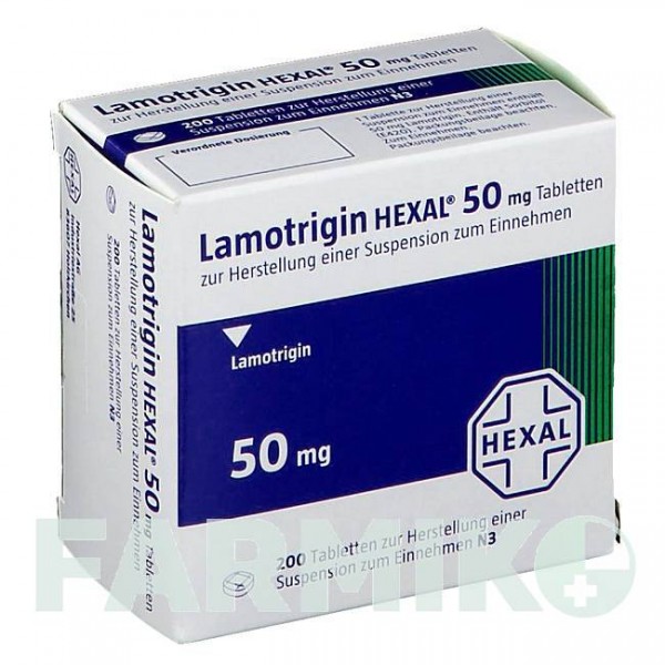 ЛАМОТРИДЖИН (LAMOTRIGIN) 50 мг таблетки 200 шт - Ламотриджин HEXAL