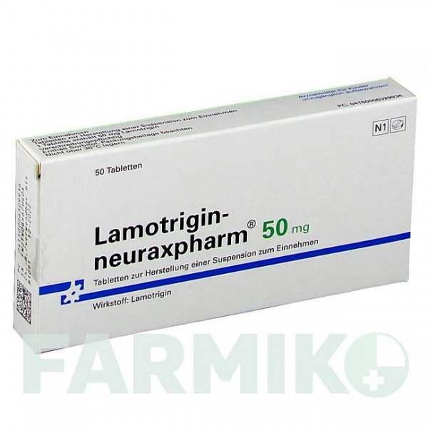 ЛАМОТРИДЖИН (LAMOTRIGIN) 50 мг таблетки 50 шт - Ламотриджин NEURAXPHARM