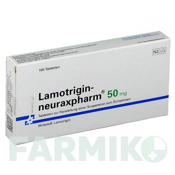ЛАМОТРИДЖИН (LAMOTRIGIN) 50 мг таблетки 100 шт - Ламотриджин NEURAXPHARM