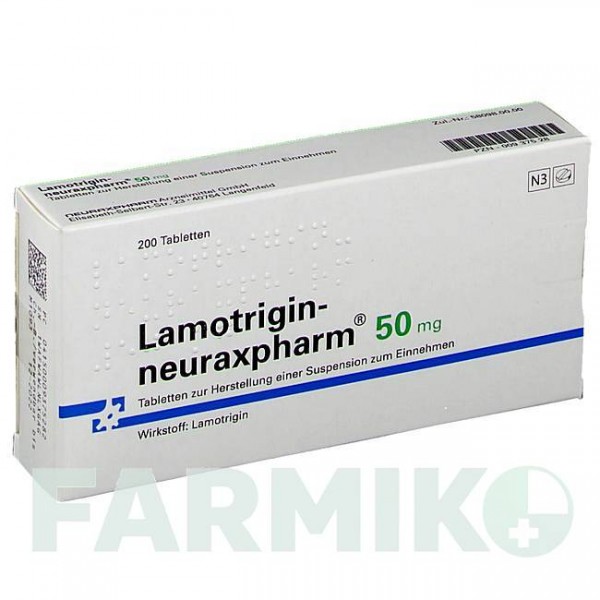 ЛАМОТРИДЖИН (LAMOTRIGIN) 50 мг таблетки 200 шт - Ламотриджин NEURAXPHARM