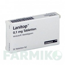 ЛАНИТОП (LANITOP) 0,1 мг таблетки 50 шт - Метилдигоксин ESTEVE PHARMACEUTICALS