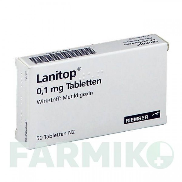 ЛАНІТОП (LANITOP) 0,1 мг таблетки 50 шт - Метилдигоксин ESTEVE PHARMACEUTICALS