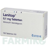ЛАНИТОП (LANITOP) 0,1 мг таблетки 100 шт - Метилдигоксин ESTEVE PHARMACEUTICALS