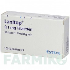 ЛАНИТОП (LANITOP) 0,1 мг таблетки 100 шт - Метилдигоксин ESTEVE PHARMACEUTICALS