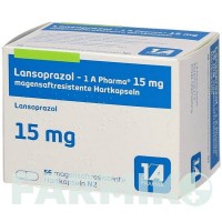 ЛАНСОПРАЗОЛ (LANSOPRAZOL) 15 мг капсули 56 шт - Лансопразол 1 A PHARMA