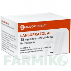 ЛАНСОПРАЗОЛ (LANSOPRAZOL) 15 мг капсули 56 шт - Лансопразол ALIUD PHARMA