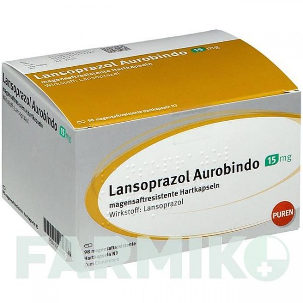 ЛАНСОПРАЗОЛ (LANSOPRAZOL) 15 мг капсули 98 шт - Лансопразол PUREN PHARMA