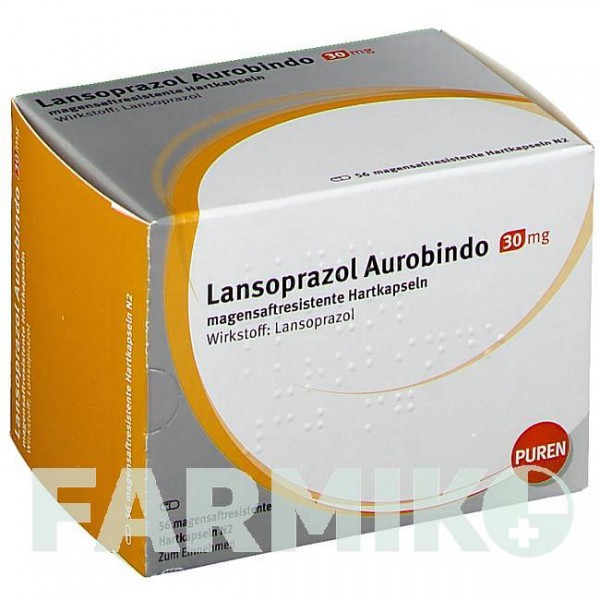 ЛАНСОПРАЗОЛ (LANSOPRAZOL) 30 мг капсулы 56 шт - Лансопразол PUREN PHARMA