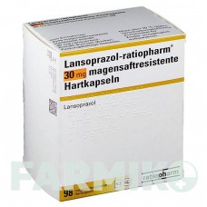 ЛАНСОПРАЗОЛ (LANSOPRAZOL) 30 мг капсули 98 шт - Лансопразол RATIOPHARM