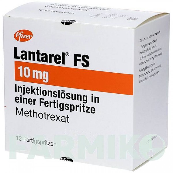 ЛАНТАРЕЛ (LANTAREL) 10 мг ( 25 мг/мл ) раствор 12 шт - Метотрексат PFIZER