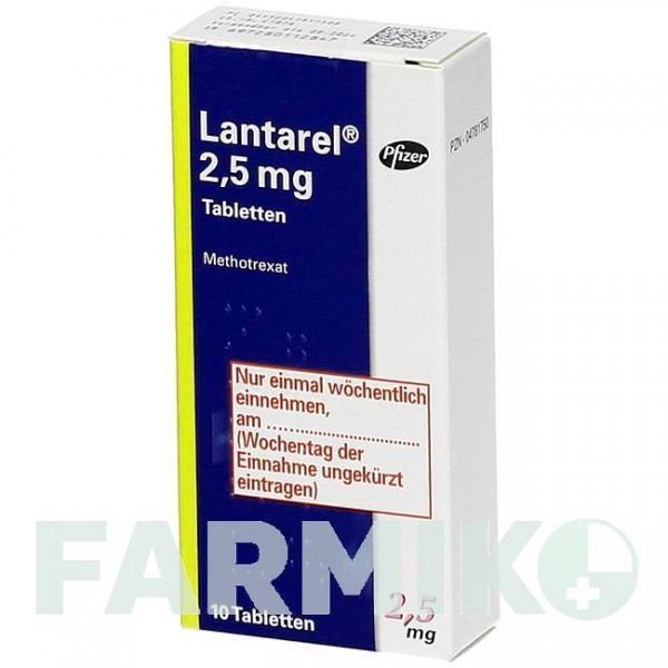 ЛАНТАРЕЛ (LANTAREL) 2,5 мг таблетки 10 шт - Метотрексат PFIZER