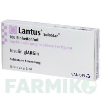 ЛАНТУС (LANTUS) 100 ОД/мл розчин 5x3 мл - Інсулін гларгін DOCPHARM