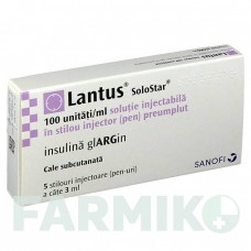ЛАНТУС (LANTUS) 100 ЕД/мл раствор 5x3 мл - Инсулин гларгин DOCPHARM