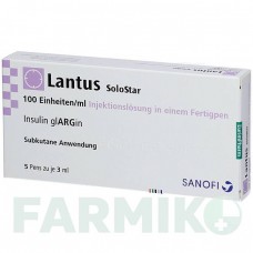 ЛАНТУС (LANTUS) 100 ОД/мл розчин 5x3 мл - Інсулін гларгін EURIMPHARM