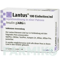 ЛАНТУС (LANTUS) 100 ОД/мл розчин 5x3 мл - Інсулін гларгін SANOFI