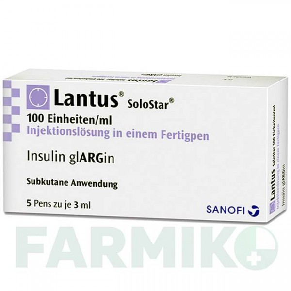 ЛАНТУС (LANTUS) 100 ЕД/мл раствор 5x3 мл - Инсулин гларгин SANOFI