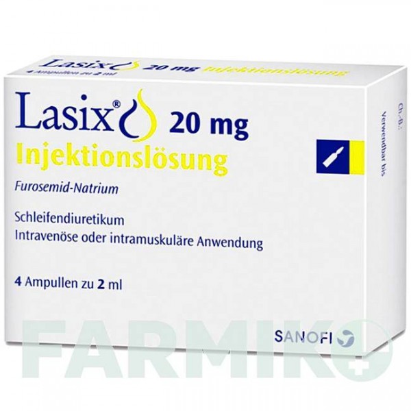 ЛАЗИКС (LASIX) 20 мг ампулы 4x2 мл - Фуросемид SANOFI