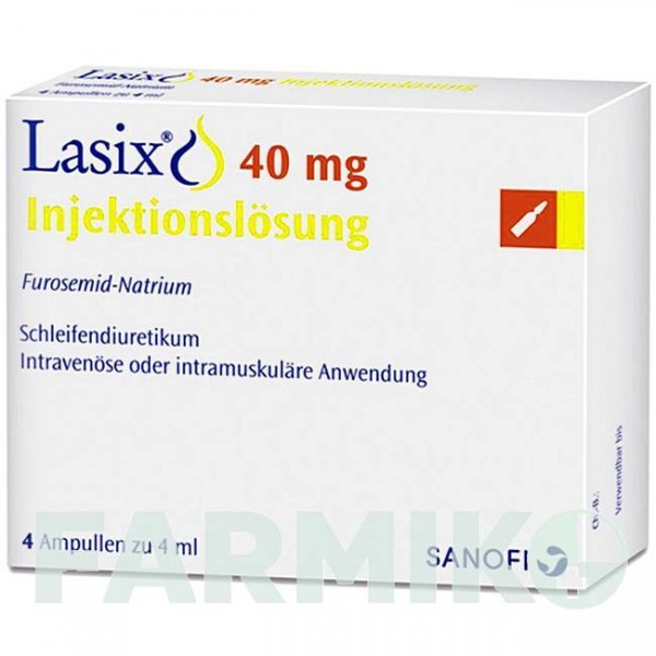 ЛАЗИКС (LASIX) 40 мг ампули 4x4 мл - Фуросемід SANOFI