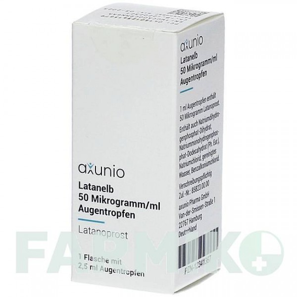 ЛАТАНЕЛБ (LATANELB) 50 мкг/мл капли 2,5 мл - Латанопрост AXUNIO PHARMA