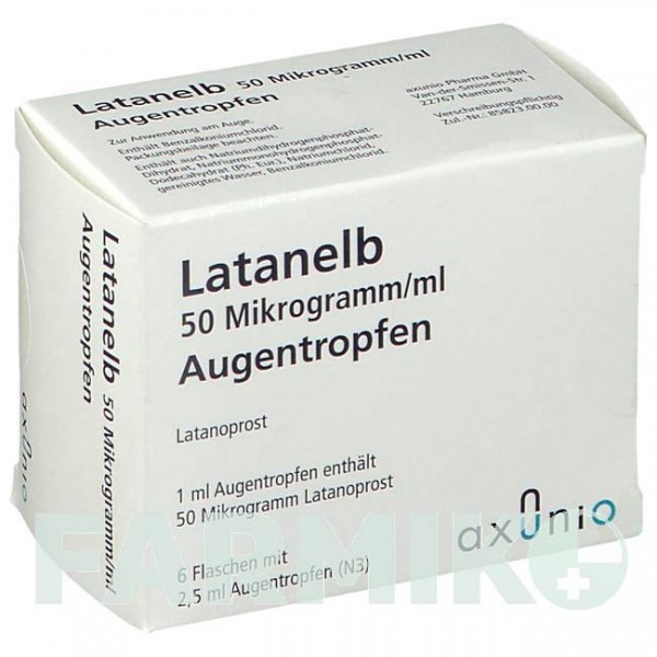 ЛАТАНЕЛБ (LATANELB) 50 мкг/мл капли 6x2,5 мл - Латанопрост AXUNIO PHARMA