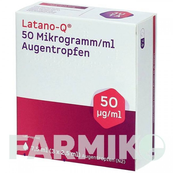 ЛАТАНО (LATANO) 50 мкг/мл краплі 3x2,5 мл - Латанопрост JUTA PHARMA