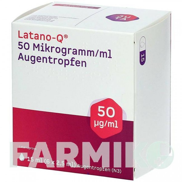 ЛАТАНО (LATANO) 50 мкг/мл краплі 6x2,5 мл - Латанопрост JUTA PHARMA