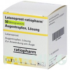 ЛАТАНОПРОСТ (LATANOPROST) 50 мкг/мл краплі 6x2,5 мл - Латанопрост RATIOPHARM