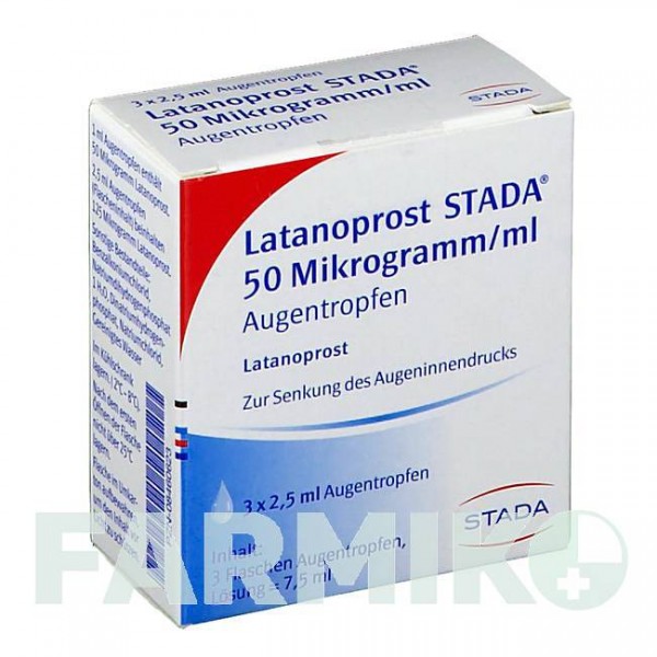 ЛАТАНОПРОСТ (LATANOPROST) 50 мкг/мл краплі 3x2,5 мл - Латанопрост STADAPHARM