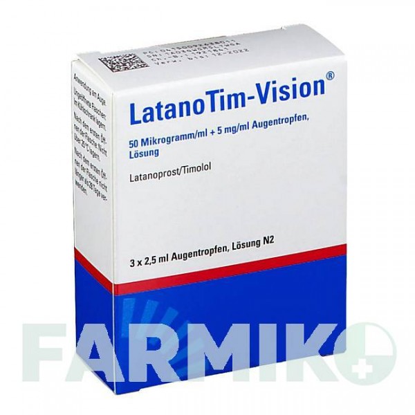 ЛАТАНОТІМ (LATANOTIM) 50 мкг/мл + 5 мг/мл краплі 3x2,5 мл - Тимолол, Латанопрост OMNIVISION