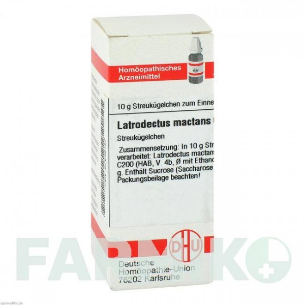 ЛАТРОДЕКТУС (LATRODECTUS) C 200 глобули 10 г - Гомеопатия DHU