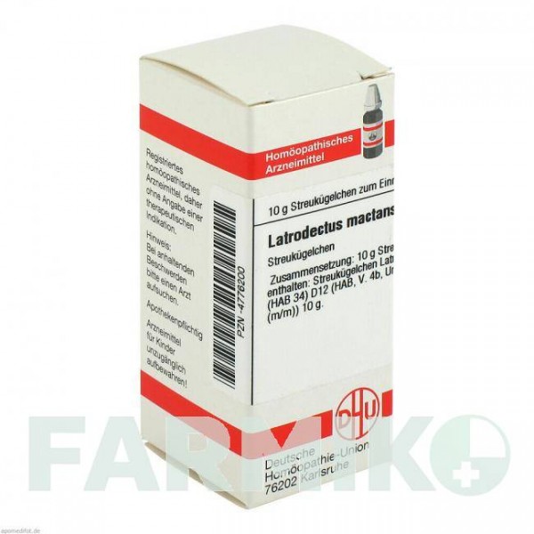 ЛАТРОДЕКТУС (LATRODECTUS) D 12 глобули 10 г - Гомеопатия DHU
