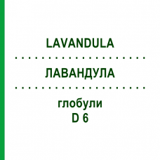 ЛАВАНДУЛА (LAVANDULA) D 6 глобули 10 г - Гомеопатия DHU