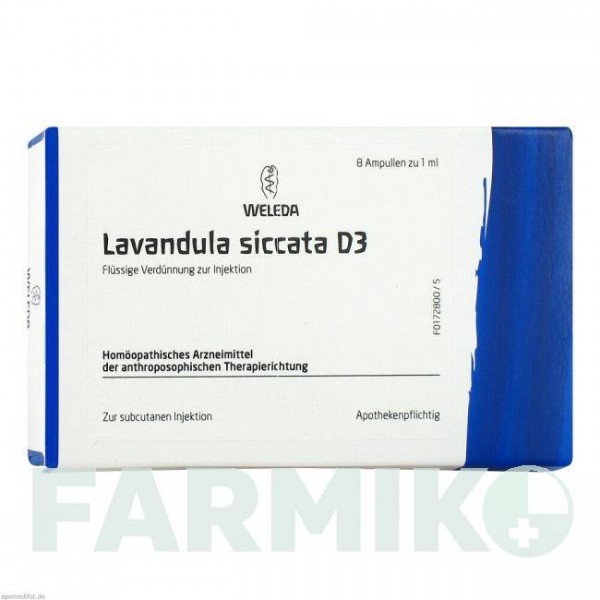 ЛАВАНДУЛА СИККАТА (LAVANDULA SICCATA) D 3 ампули 8x1 мл - Гомеопатія WELEDA
