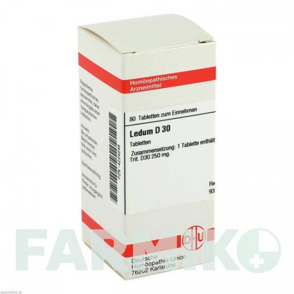 ЛЕДУМ (LEDUM) D 30 таблетки 80 шт - Гомеопатия DHU