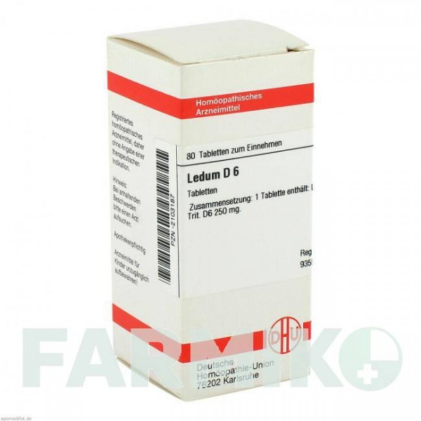 ЛЕДУМ (LEDUM) D 6 таблетки 80 шт - Гомеопатия DHU