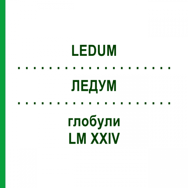 ЛЕДУМ (LEDUM) LM XXIV глобули 5 г - Гомеопатия DHU